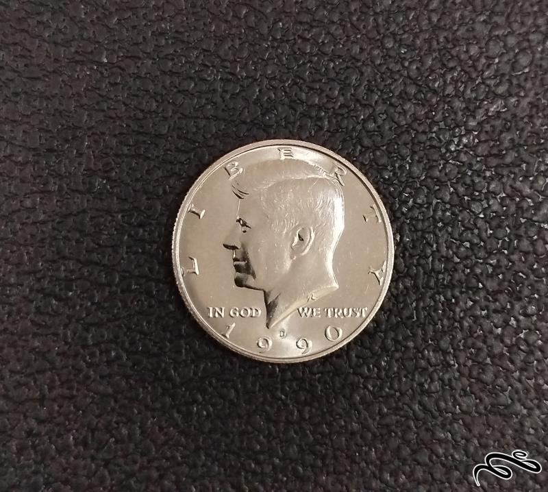 سکه نیم دلاری کندی سال 1990 سوپر بانکی