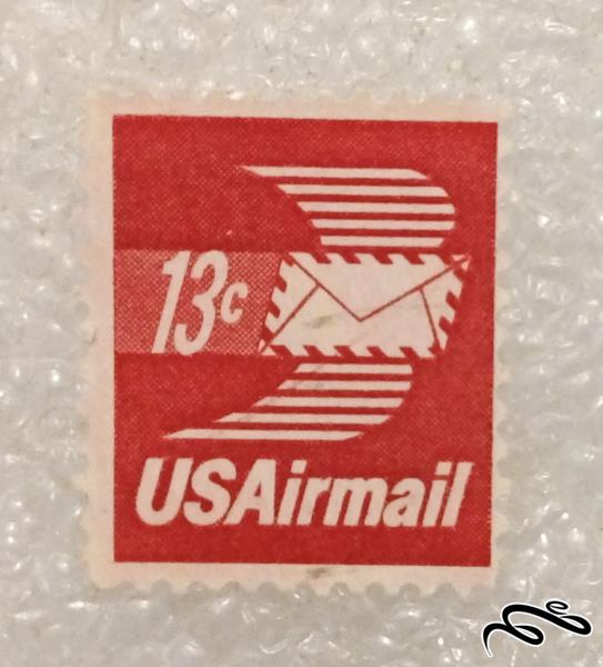 تمبر زیبا و ارزشمند قدیمی 13 سنت پست هوایی امریکا (96)4