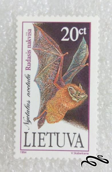 تمبر یادگاری و زیبای 1994 لیتوانی.خفاش (98)7+F