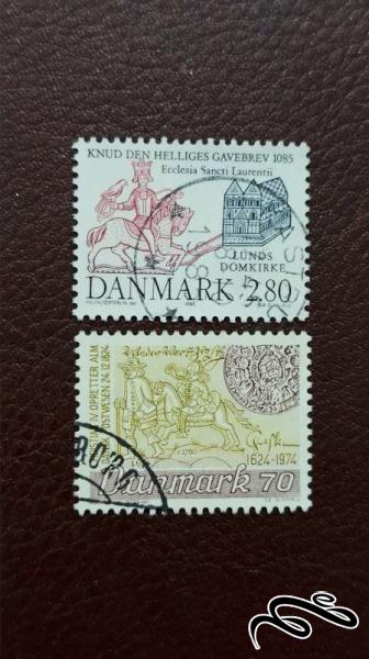 2 تمبر دانمارک (کد 7)