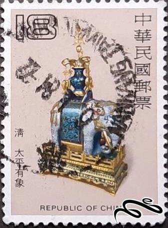 تمبر زیبای قدیمی کلاسیک چین . صنایع دستی . باطله (94)0