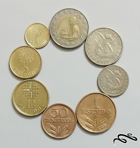 ست کامل سکه های پرتغال