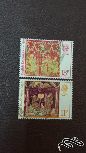 2 تمبر انگلیس ( کد 141 )