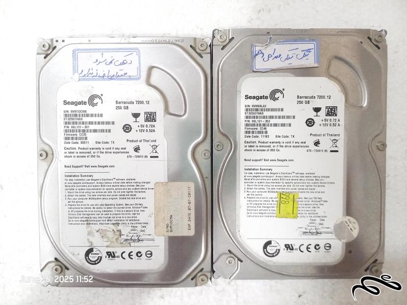 هارد سیگیت ST3250318AS 250GB معیوب