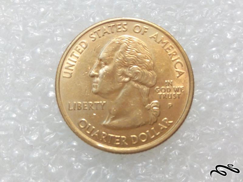 سکه زیبای کوارتر دلار 2005 امریکا روکش اب طلا (1)117