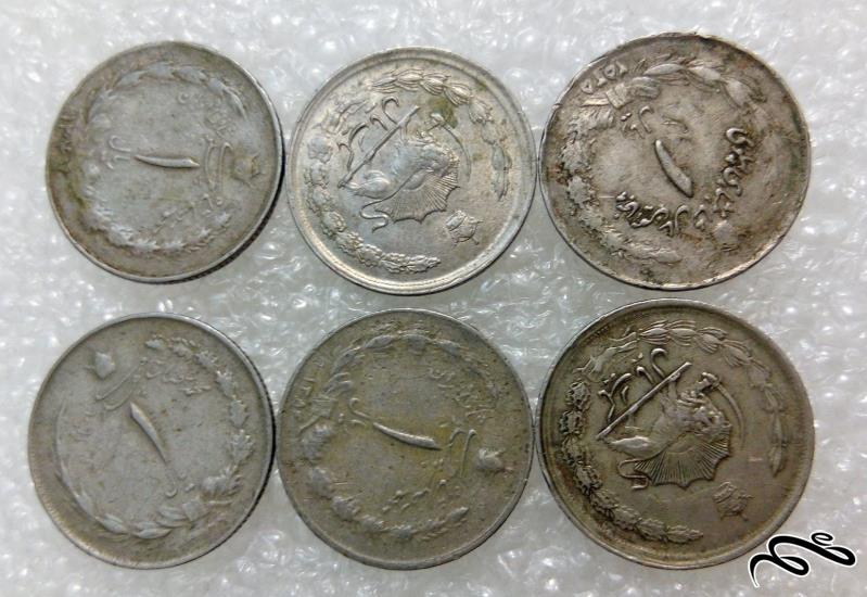 6 سکه 1 ریال پهلوی (0)3 F