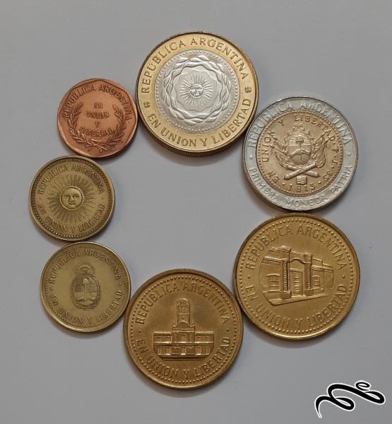 ست کامل سکه های آرژانتین
