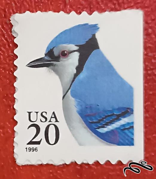 تمبر باارزش قدیمی 20 سنت امریکا برچسبی . پرنده (93)8