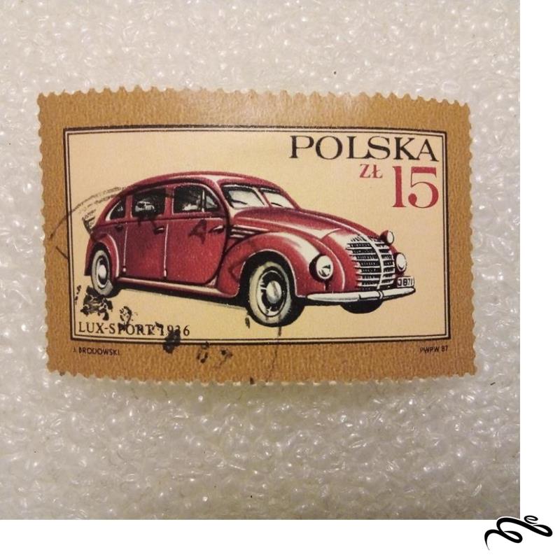 تمبر باارزش قدیمی 1936 لهستان . ماشین (93)0