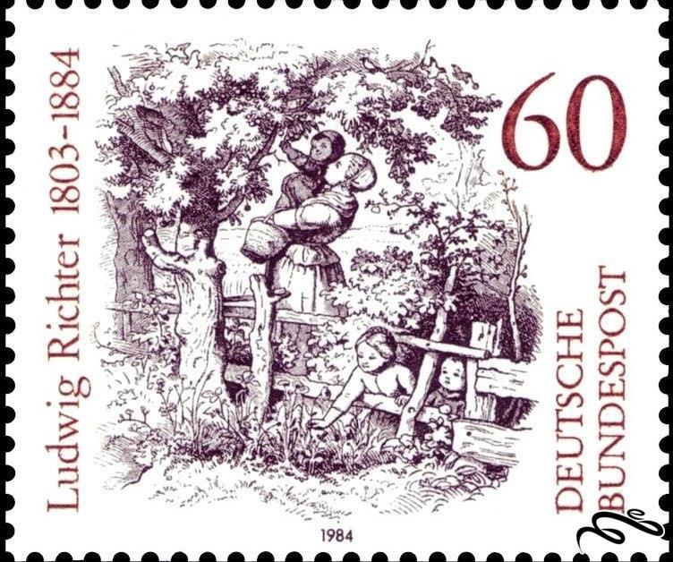 تمبر زیبای 1984باارزش Anniversary of the Death of Ludwig Richter المان (94)4