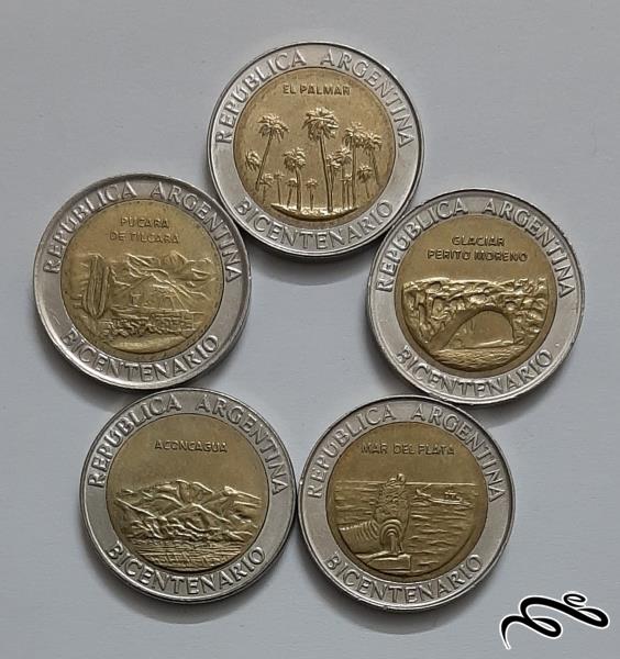 ست سکه های یادبودی دو فلزی آرژانتین