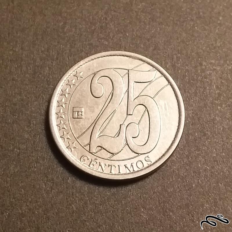 سکه 25 سنتیمو ونزوئلا 2007