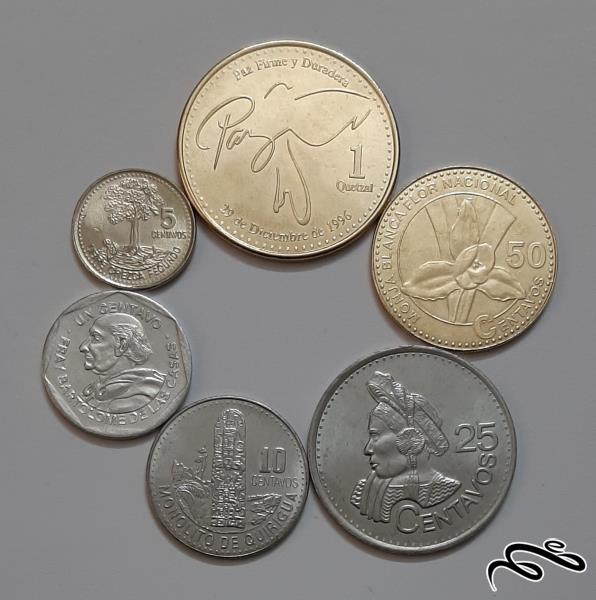 ست کامل سکه های گواتمالا