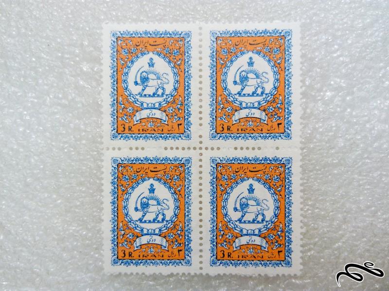 بلوک تمبر زیبای 3 ریال دولتی پهلوی.شیروخورشید (33)+ F