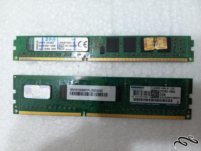 انواع رم 2 گیگابایت DDR3 باس 1600