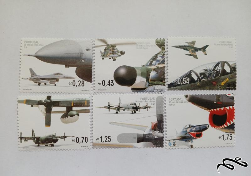 پرتغال ۲۰۰۲ ارزش اسمی تمبرها (یورو) سری ۵۰ سال نیروی هوایی پرتغال