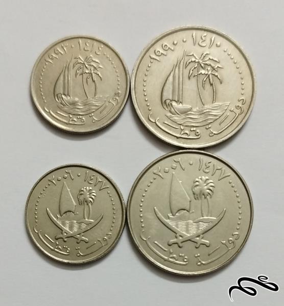 ست سکه های قدیم و جدید قطر