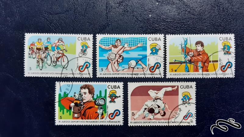 سری تمبر های مسابقات ورزشی  - کوبا 1989