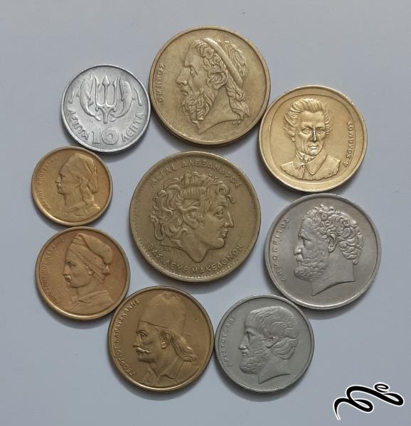ست کامل سکه های یونان