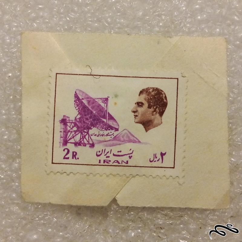 تمبر باارزش 2 ریال پستی پهلوی برش کاغدی . اصل (0)4/0