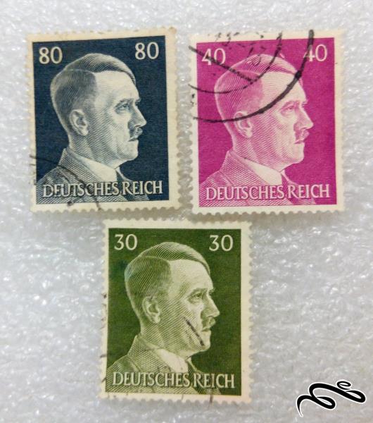 ۳ تمبر ارزشمند باطله خارجی.المان.هیتلر (۹۹)۱