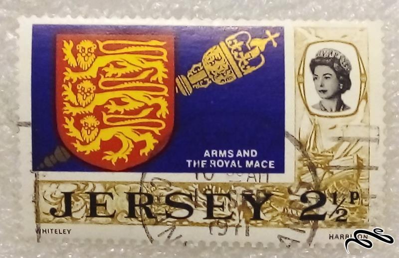 تمبر زیبای قدیمی کلاسیک جرسی باطله (96)0