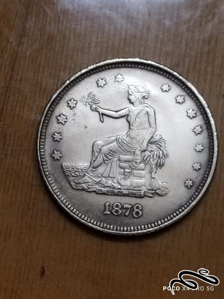 سکه روکش نقره سایز بزرگ   از کشور آمریکا ضرب دوم