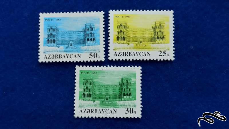 سری 3 تمبر مهر نخورده آذربایجان (کد 8)