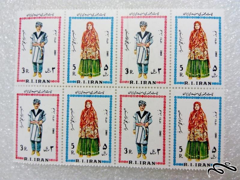بلوک تمبر 1361 نوروز لباس محلی خوزستان (17)+