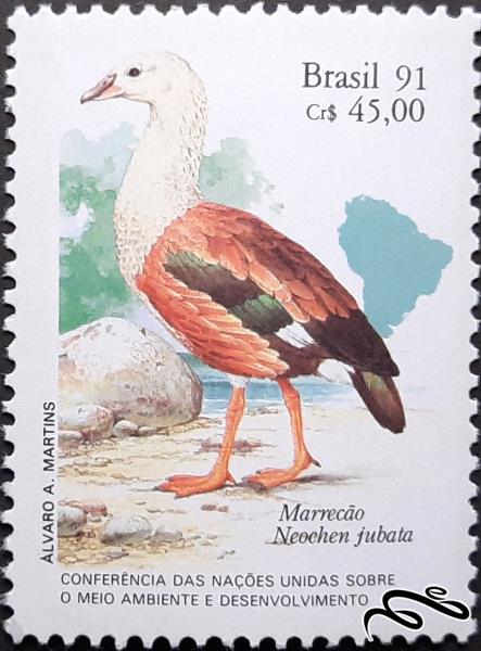 تمبر برزیل - مرغ دریایی (بی باطل)