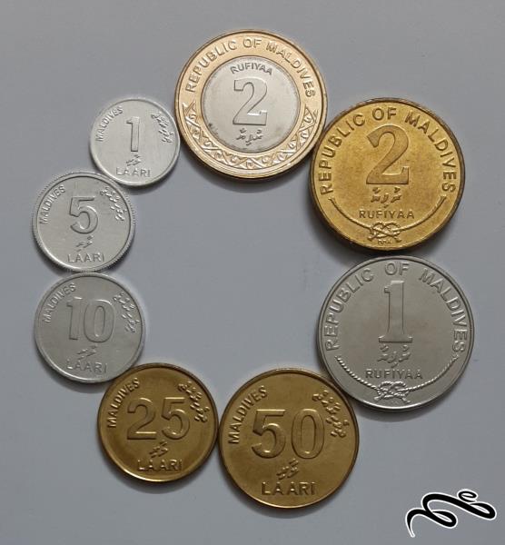 ست کامل سکه های مالدیو