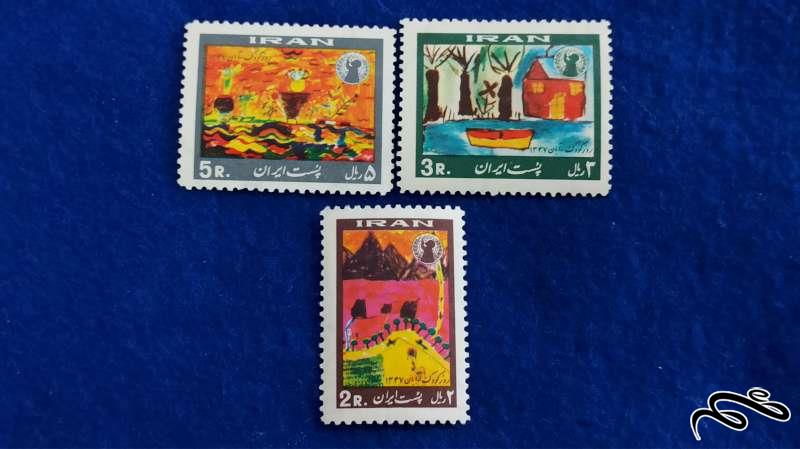سری کامل تمبر روز کودک 1347 پهلوی