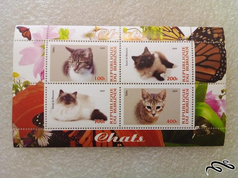 مینی شیت بوروندی 2009 گربه (013)+