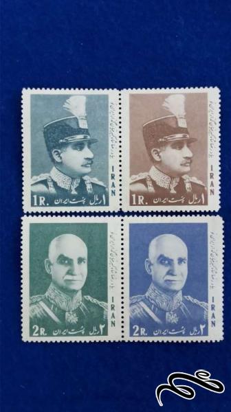 سری کامل تمبر یادبود رضاشاه پهلوی 1345