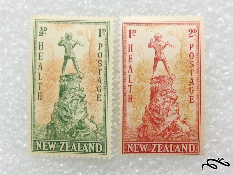 ۲ تمبر زیبای ۱۹۴۵ کلاسیک نیوزیلند (۹۸)۱ F