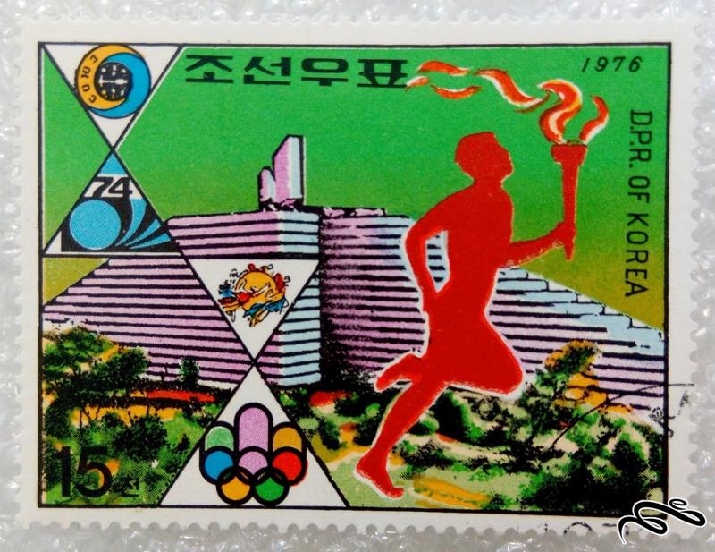 1 عدد تمبر زیبای خارجی.کره شمالی (23/1)