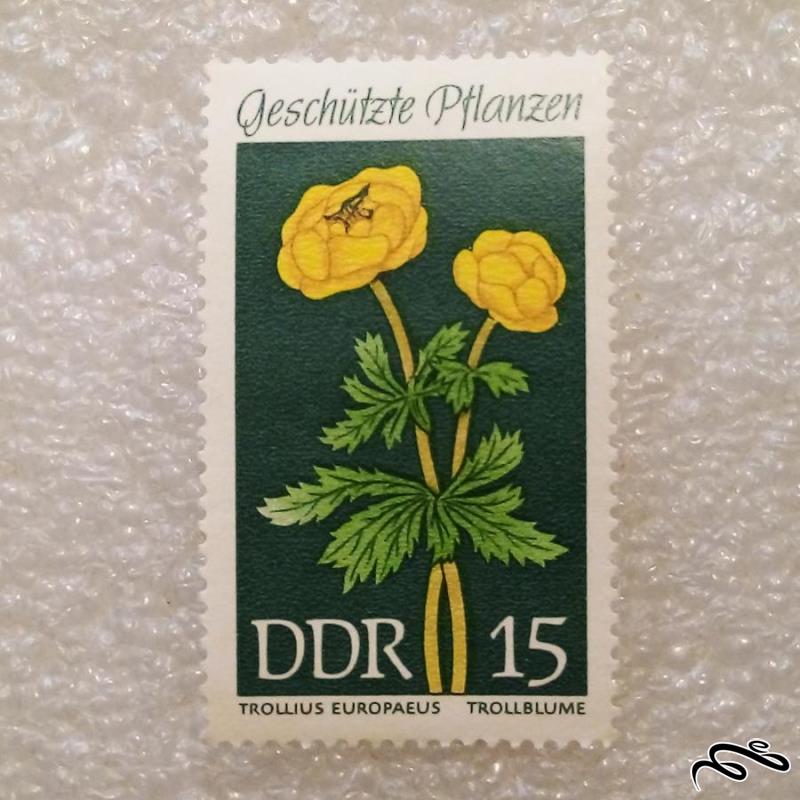تمبر زیبای باارزش DDR  المان . گل (۹۳)۶