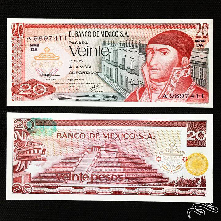 تک برگ بانکی 20 پزو مکزیک