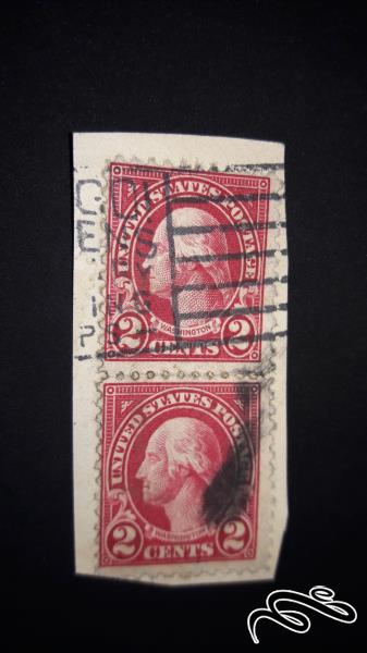 تمبر کلاسیک و ارزشمند بریده از پاکت ( لت )  ایالات متحده آمریکا