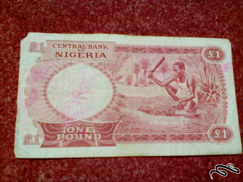 تک اسکناس زیبا و ارزشمند 1 پوند قدیم نیجریه (113)