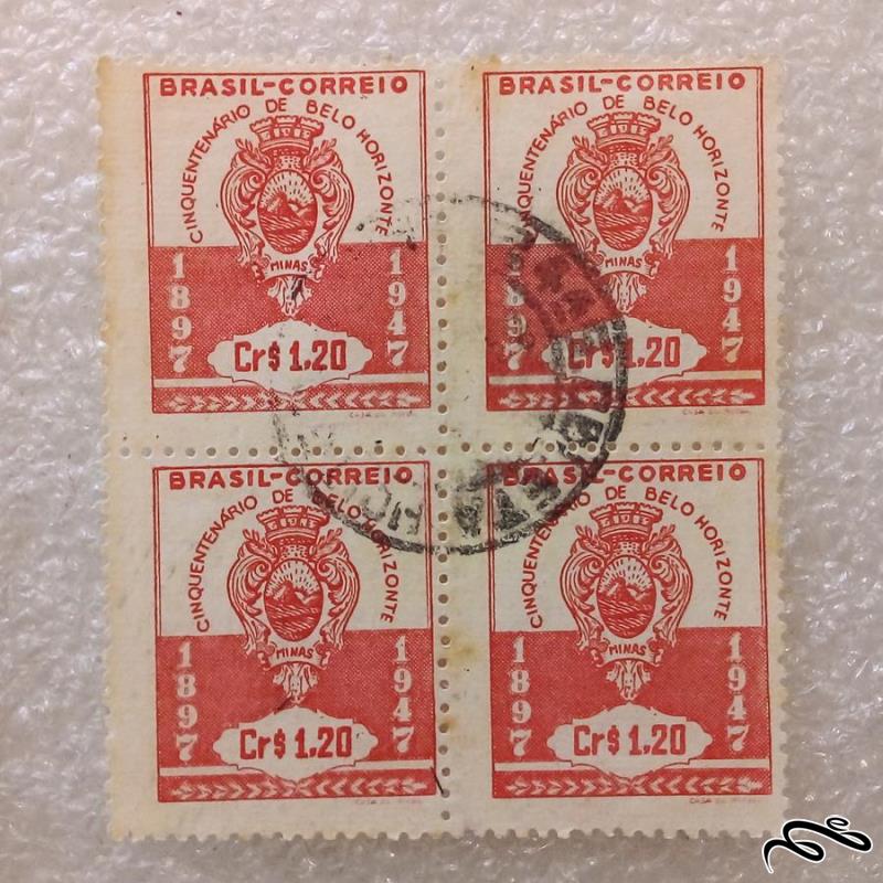 بلوک تمبر برزیل 1947 تاسیس شهر بلو/گمرکی (44)