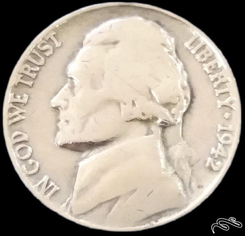 5 سنت نقره 1942 آمریکا 5 گرم (گالری بخشایش)