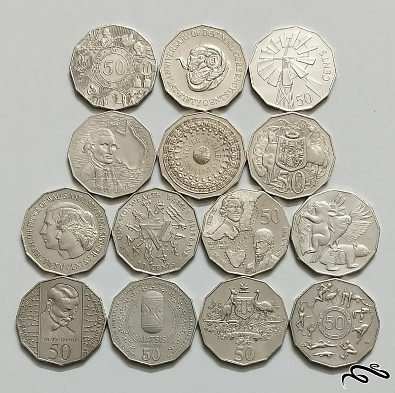 مجموعه سکه های یادبودی نیم دلاری استرالیا
