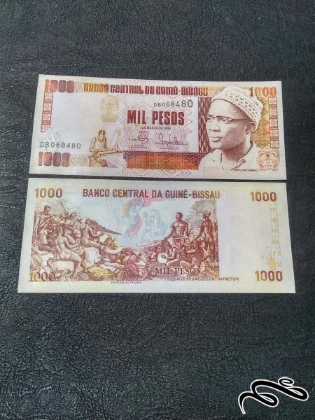 تک 1000 پزو گینه بیسائو 1990 بانکی