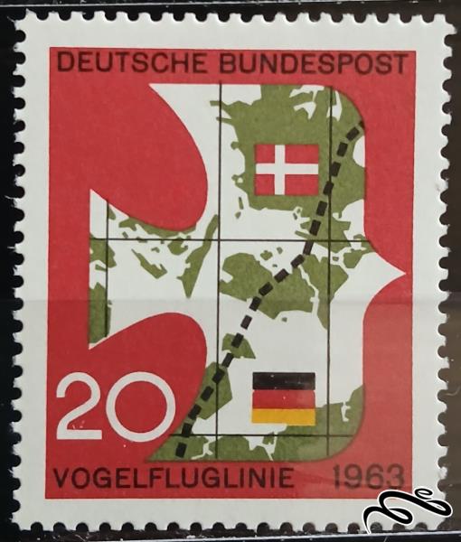 صلح کبوتر و پرچم آلمان و دانمارک / المان 1963 (پرچم flag)