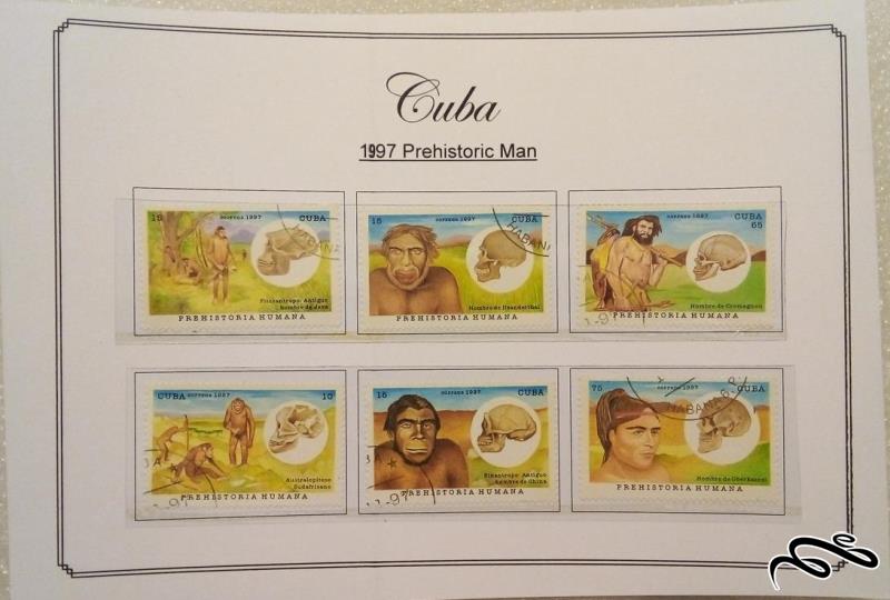 پک 6 تمبر قدیمی کوبا 1997 باارزش / مردان نخستین / گمرکی (012)