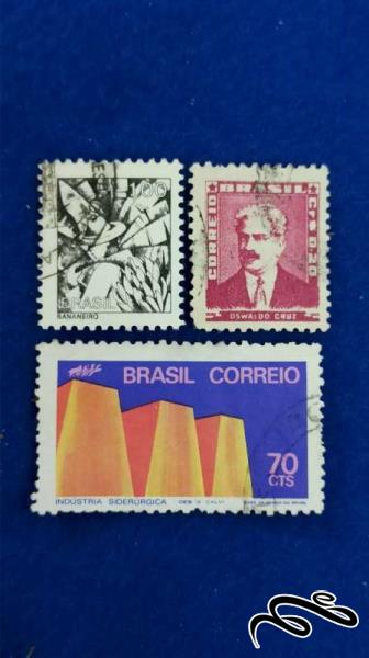3 تمبر برزیل (کد 30)
