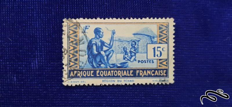 تمبر خارجی کلاسیک و قدیمی مستعمره فرانسه