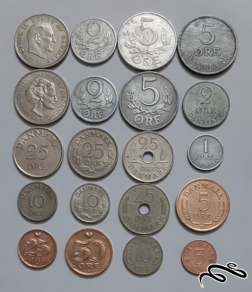 مجموعه 20 عددی سکه های دانمارک
