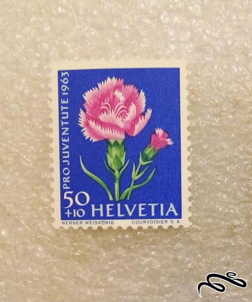 تمبر باارزش قدیمی 1963 سوئیس . گل (93)1